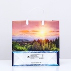 Пакет «Закат над рекой», мягкий пластик, 30×30 см, 120 мкм - Фото 3