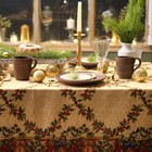 Скатерть новогодняя Доляна "Ёлочные игрушки" 145*300 см, 100% п/э - фото 25444731