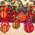 Скатерть новогодняя Доляна "Ёлочные игрушки" 145*300 см, 100% п/э - фото 25444735
