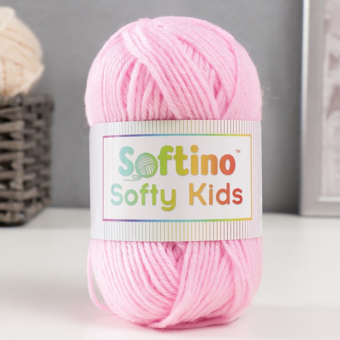 Пряжа 100% акрил "Softy Kids" 90м ±5м 50 гр цвет 09 розовый зефир - Фото 1
