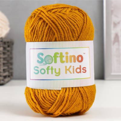 Пряжа 100% акрил "Softy Kids" 90м ±5м 50 гр цвет 55 янтарный