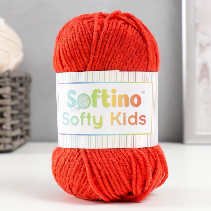 Пряжа 100% акрил "Softy Kids" 90м ±5м 50 гр цвет 37 гранатовый - Фото 1