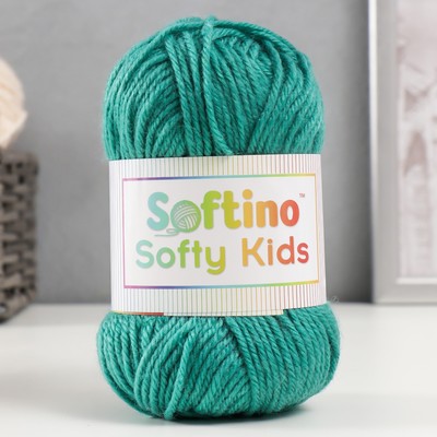 Пряжа 100% акрил Softy Kids 90 м ±5 м 50 г, 20 серо-зелёный