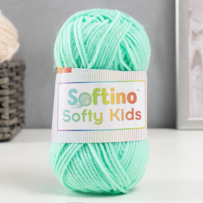 Пряжа 100% акрил "Softy Kids" 90м ±5м 50 гр цвет 15 водный - Фото 1