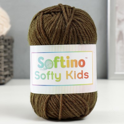 Пряжа 100% акрил Softy Kids 90 м ±5 м 50 г, 59 болотный
