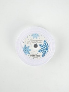 Лента атласная с тиснением «Снежинки», 25 мм, 23±1 м, белая - Фото 4