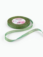 Лента парчовая, 10 мм, 23±1 м, зелёная №032 - Фото 2