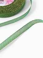 Лента парчовая, 10 мм, 23±1 м, зелёная №032 - Фото 3