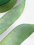 Лента парчовая, 40 мм, 23±1 м, зелёная №032 - Фото 3