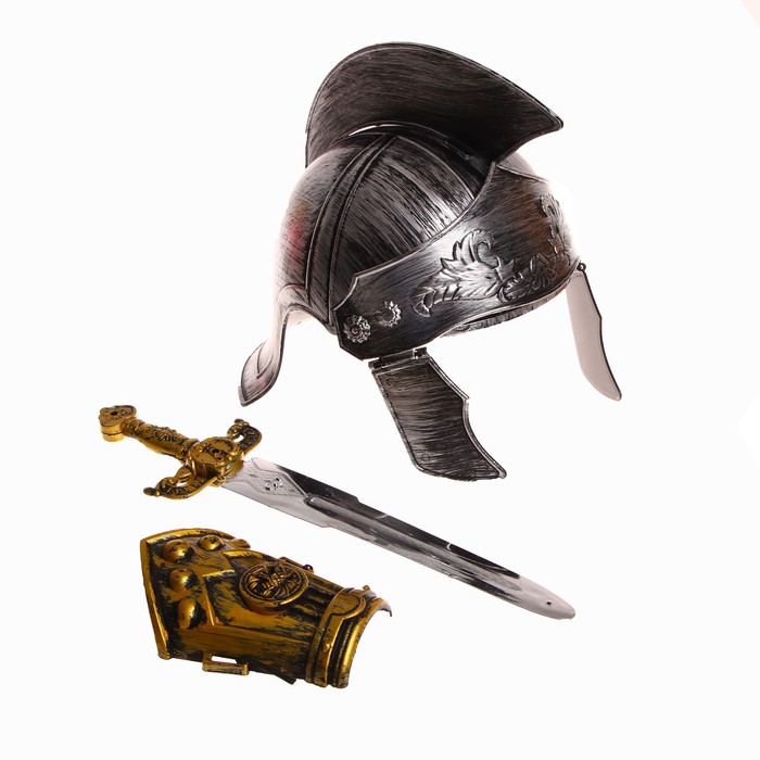 Карнавальный набор «Легионер», шлем, меч, нарукавник, обхват головы 54-57 - Фото 1