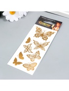 Переводные тату на тело флеш «Золотые бабочки», 5.6?15 см (комплект 3 шт) - фото 43726192 Переводные тату на тело флеш «Золотые бабочки», 5.6?15 см (комплект 3 шт) - фото 43726192