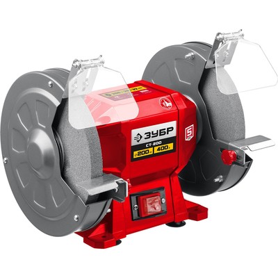 Станок заточной ЗУБР СТ-200, 220 В, 400 Вт, 2950 об/мин, диски 250×32×20 мм