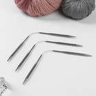 Спицы для вязания, чулочные, гибкие, d = 5 мм, 21 см, 3 шт - фото 8519847
