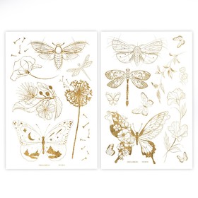 Переводные татуировки, набор 2 листа (комплект 2 шт)