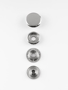 Кнопки установочные, Омега (О-образные), d=15 мм, 6 шт., с установщиком, цвет серебряный - Фото 3