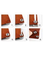 Кнопки установочные, Омега (О-образные), d=15 мм, 6 шт., с установщиком, цвет серебряный - Фото 4