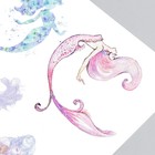 Татуировка на тело цветная с блёстками "Русалки" МИКС 12х10 см - фото 21655506