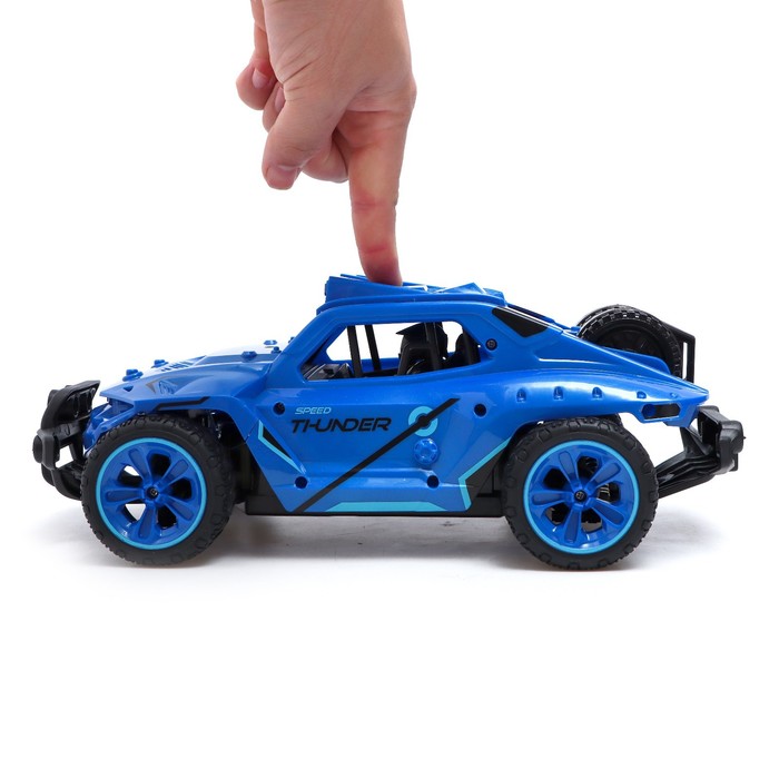 Машина радиоуправляемая «Багги», 1:16, 4WD, 25 км/ч, работает от аккумулятора, цвет синий 55030