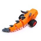 Дракон радиоуправляемый, работает от батареек, цвет оранжевый - фото 24424551