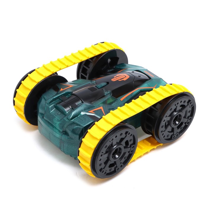 Перевёртыш радиоуправляемый STUNT, сменные колеса, работает от аккумулятора, цвет зелёный 55032