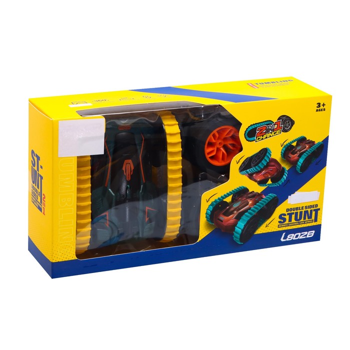 Перевёртыш радиоуправляемый STUNT, сменные колеса, работает от аккумулятора, цвет зелёный 55032