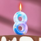 Свеча в торт на шпажке "Звездопад", цифра 8, 5,5 см - фото 9822826