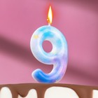 Свеча в торт на шпажке "Звездопад", цифра 9, 5,5 см - фото 4736013