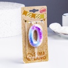 Свеча в торт на шпажке «Галактика», цифра 0, 5.5 см - Фото 3