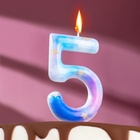 Свеча в торт на шпажке «Звездопад», цифра 5, 9 см, ГИГАНТ - Фото 2