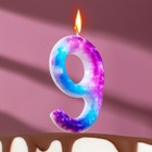Свеча в торт на шпажке "Галактика", цифра 9, 9 см, ГИГАНТ - фото 318941226