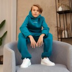 Костюм детский (худи, брюки) MINAKU: Basic Line KIDS, oversize, цвет изумруд, рост 116 см 7810239 - фото 9823252