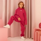 Костюм детский (худи, брюки) MINAKU: Basic Line KIDS, oversize, фуксия, рост 146 см 7810255 - фото 9823499