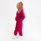 Костюм детский (худи, брюки) MINAKU: Basic Line KIDS, oversize, фуксия, рост 146 см 7810255 - фото 9823488