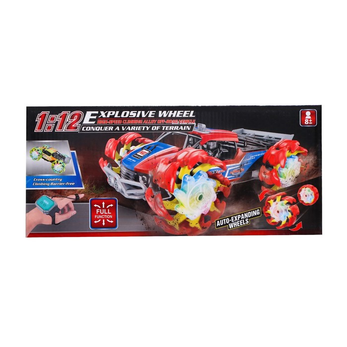 Машина радиоуправляемая A600 4WD, 1:12, управление жестами, кузов из металла, цвет красный 55055