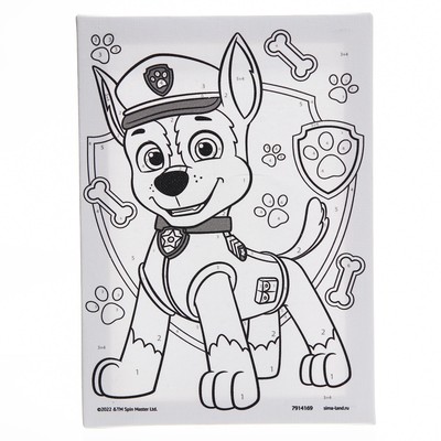 Картина по номерам для детей «Гончик» 21×15 см, Щенячий патруль