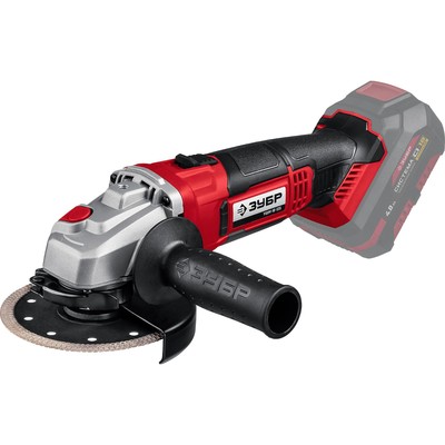 Угловая шлифмашина аккум. ЗУБР УШМ-18-125, 18 В, d=125×22.2 мм, М14, БЕЗ ЗУ и АКБ