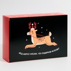 Коробка складная «Подарков не будет», 16 × 23 × 7.5 см - фото 318942111
