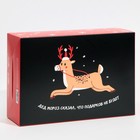 Коробка подарочная новогодняя складная «Подарков не будет», 16×23×7.5 см, Новый год 7816929