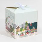 Коробка складная «Город новогодний», 12 × 12 × 12 см - Фото 2