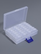 Органайзер для хранения мелочей, 24 баночки, 13×10×3.5 см, прозрачный - Фото 4