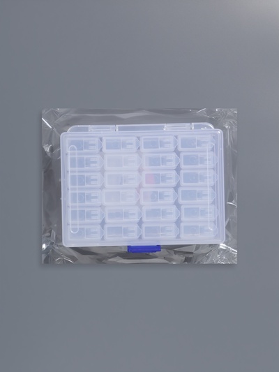 Органайзер для хранения мелочей, 24 баночки, 13×10×3.5 см, прозрачный