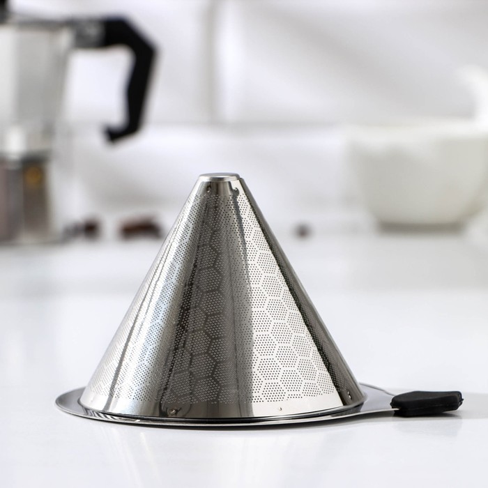 Воронка для кофе, 14×11,5×8 см, нержавеющая сталь - фото 1889831609