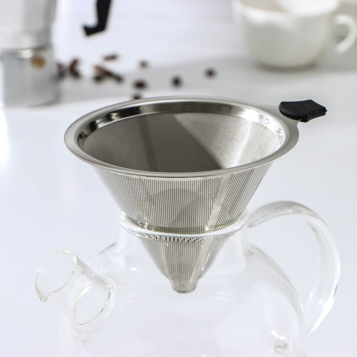 Воронка для кофе, 15×12,5×9 см, нержавеющая сталь - Фото 1