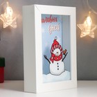 Копилка интерьерная пластик "Снеговик Яша, шарф в сердечко - Счастливых дней" 17х12х3,8 см - Фото 2