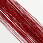 Прядь для волос, дождик, на заколке, 50 см, цвет красный - Фото 4