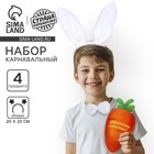 Карнавальный набор «Классный зайчик», ободок-ушки, хвостик, бабочка, морковка - Фото 1