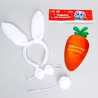 Карнавальный набор «Классный зайчик» (ободок-ушки+ хвостик+ бабочка+ морковка) - Фото 2