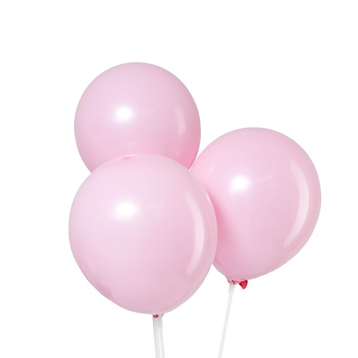 Воздушный шар 12", в наборе 25 шт., цвет нежно-розовый - Фото 1