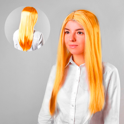 Карнавальный парик «Русалочка» блонд - золотистый