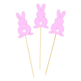 Топпер для торта «Зайка», 3 шт., МИКС